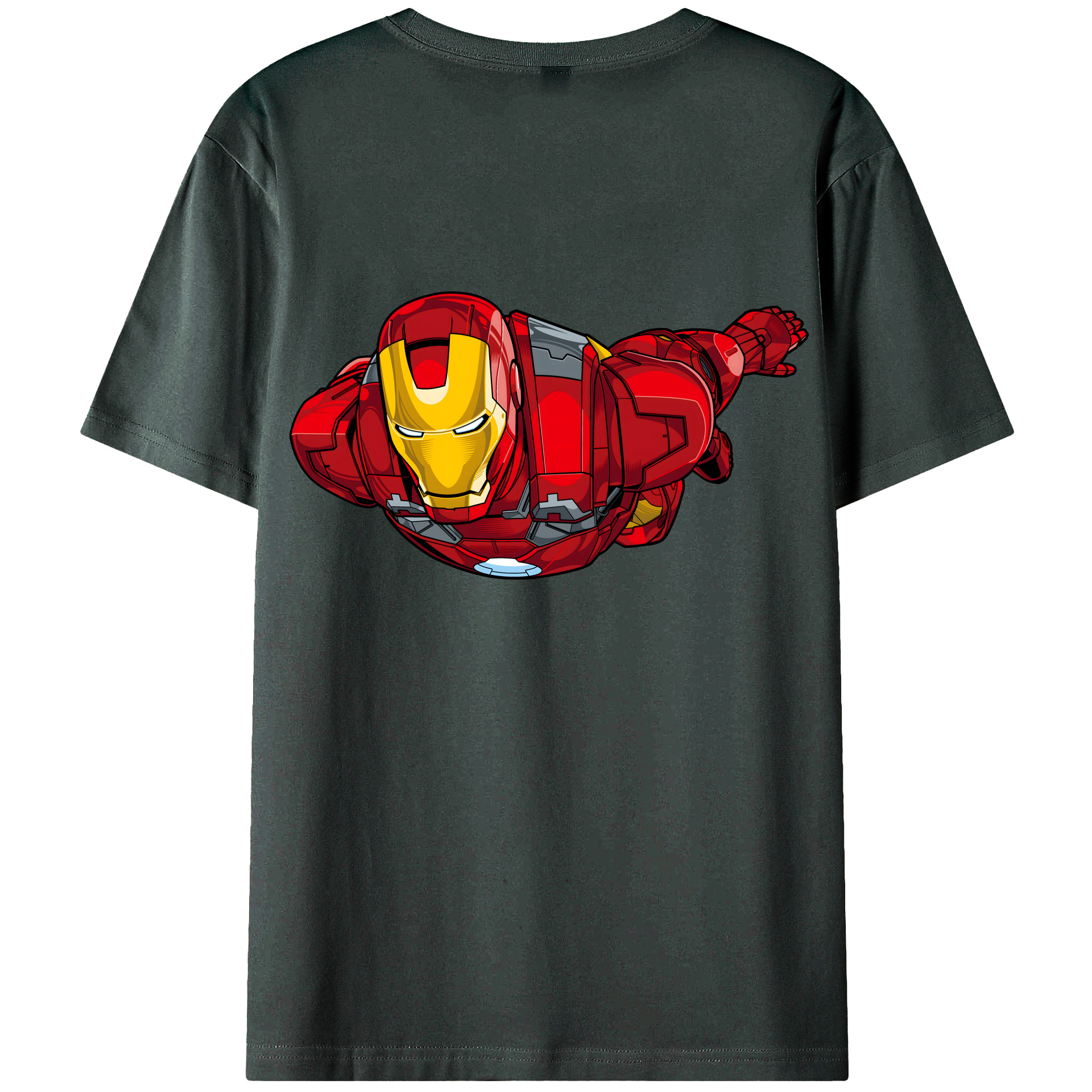 （画像用） アベンジャーズ The Avengers 綿100％ メンズ半袖Tシャツ（バックプリント） 通気性